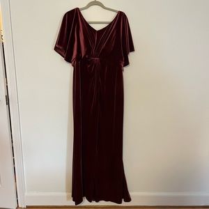 Revelry Romantic Rose 609 Gwen Velvet Dress Size 10 petite
